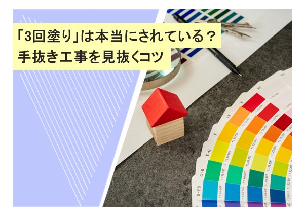 「3回塗り」は本当にされている？手抜き工事を見抜くコツ